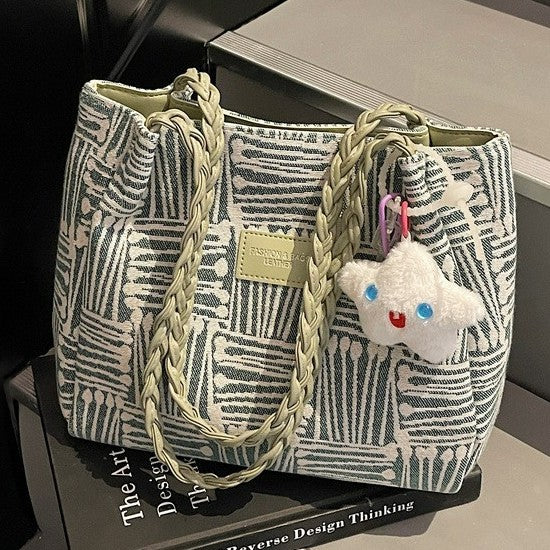 Damen Hobo Tasche mit geflochtenem Tragegriff Nord Taschen