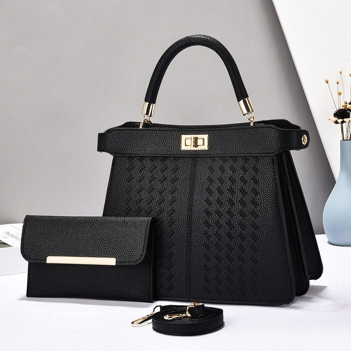 Damen elegante Henkeltasche mit strukturiertem Design und abnehmbarer Clutch Nord Taschen