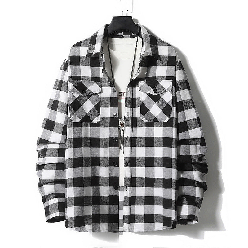 Herren Karo-Flanell-Hemdjacke mit Brusttaschen und relaxed Fit Nord Taschen