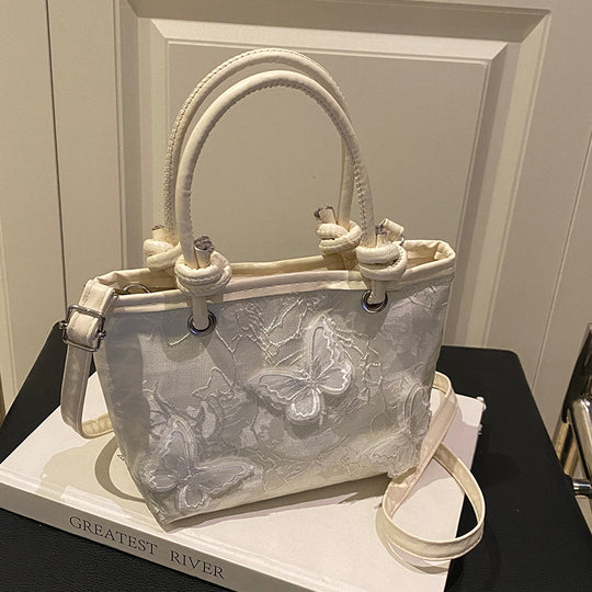 Damen Handtasche mit floralen Stickereien und verstellbarem Schulterriemen Nord Taschen