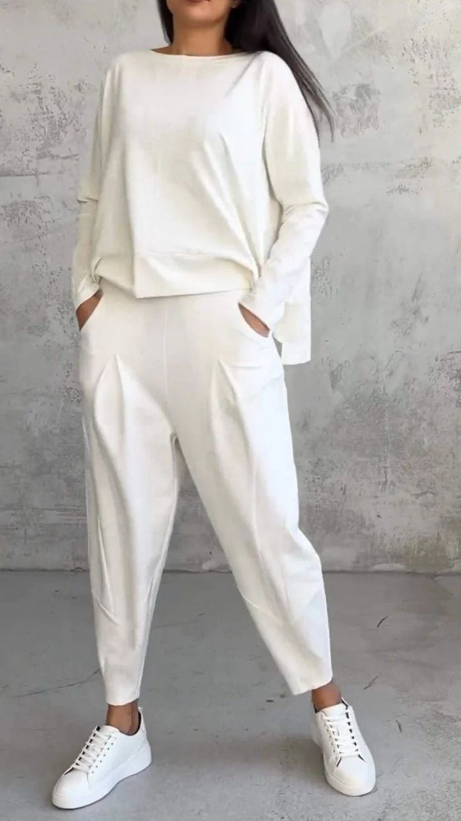 Damen lässiges Zweiteiliges Set aus hochwertiger Viskose