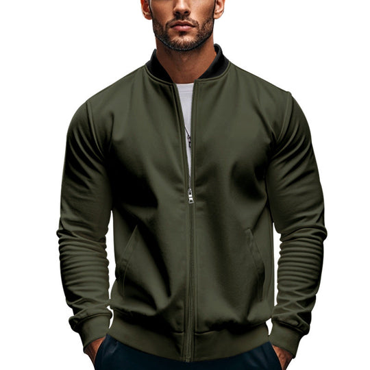 Herren stilvolle Sportjacke mit hochschließendem Kragen und praktischen Taschen