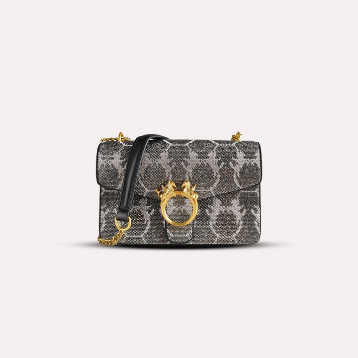 Damenhandtasche im Schlangenleder-Look mit luxuriösen Details Nord Taschen