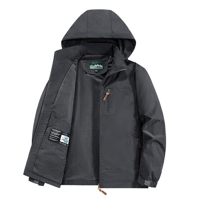 Herren Atmungsaktive und wasserabweisende Outdoorjacke Nord Taschen