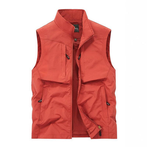 Herren Utility-Outdoorweste mit Mesh-Futter, durchgehendem Reißverschluss und Multifachtaschen Nord Taschen