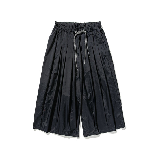 Herren Weit geschnittene Culotte-Loungehose mit tiefem Schritt und elastischem Tunnelzug Nord Taschen