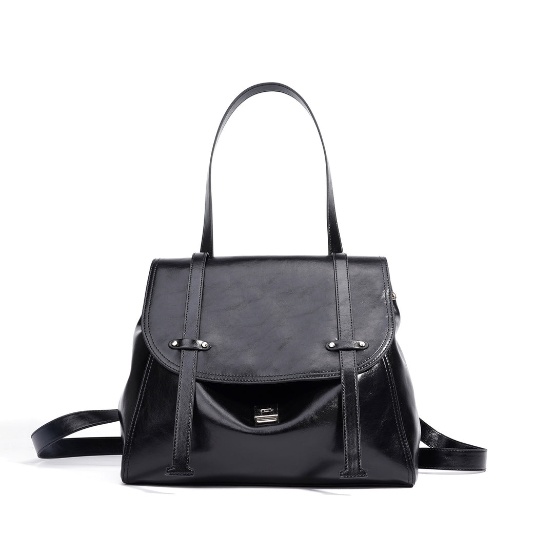 Damen modische Schultertasche mit eleganter Klappe Nord Taschen
