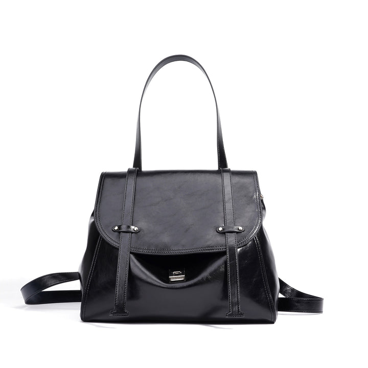 Damen modische Schultertasche mit eleganter Klappe Nord Taschen