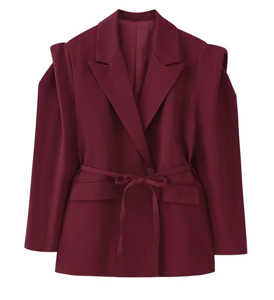 Damen 1100+ taillierter Blazer mit Tunnelzug, schmaler Kordel und Pattentaschen Nord Taschen