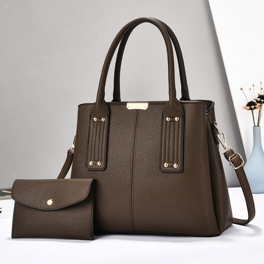 Damen elegante Handtasche mit verstellbarem Schulterriemen und abnehmbarer Clutch Nord Taschen