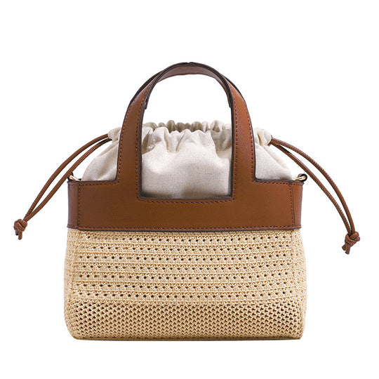Damen Handtasche mit geflochtenem Design und stilvoll verstellbarem Kordelzug Nord Taschen