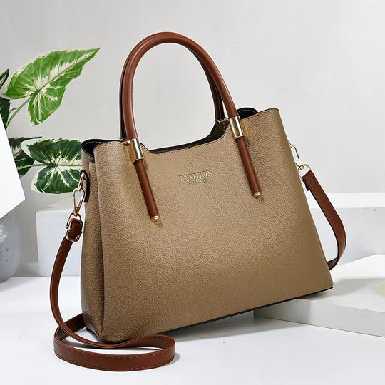 Damen modische Handtasche mit strukturiertem Leder und abnehmbarem Schulterriemen Nord Taschen
