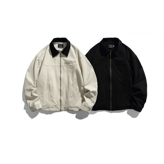 Unisex Kurz geschnittene Overshirt‑Jacke mit Cordkragen, Brustleistentasche und präzisen Nahtdetails Nord Taschen
