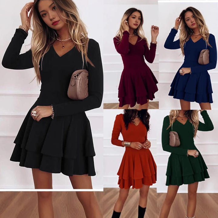 Damen Wickelkleid mit Rüschendetails und eleganter Passform Nord Taschen
