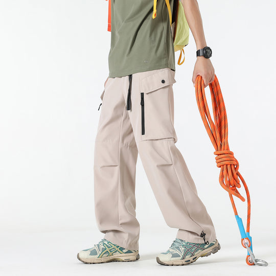 Unisex Weite technische Cargo-Hose mit Multifachtaschen, Tunnelzug und verstellbaren Beinabschlüssen Nord Taschen