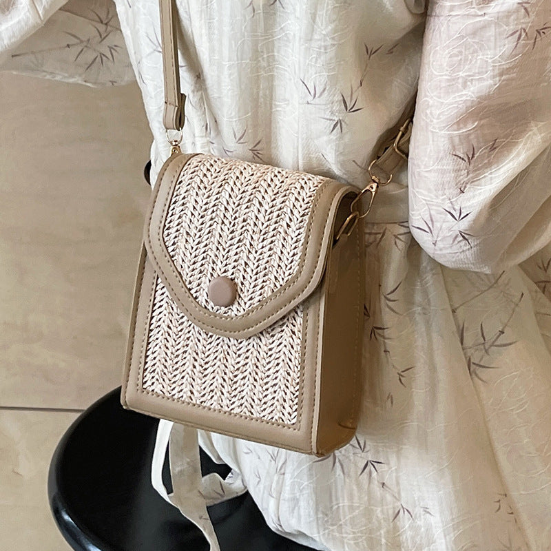 Damen Umhängetasche mit elegantem geflochtenem Design Nord Taschen
