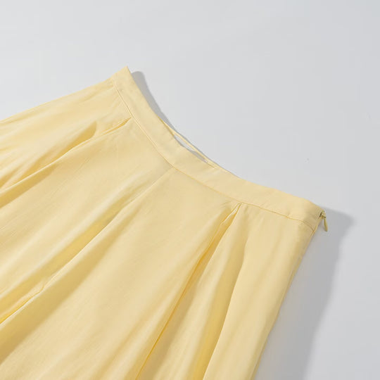 Damen Fließender A-Linien‑Maxirock mit feinen Kellerfalten und hoher Taille Nord Taschen