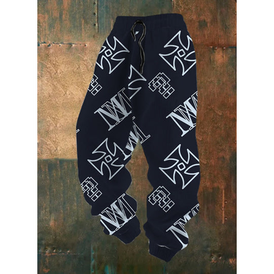 Damen Bequeme Freizeithose mit kreativem Druck Nord Taschen