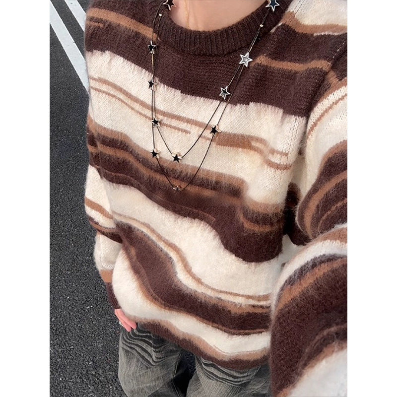 Herren Modischer Strickpullover mit Streifen Nord Taschen