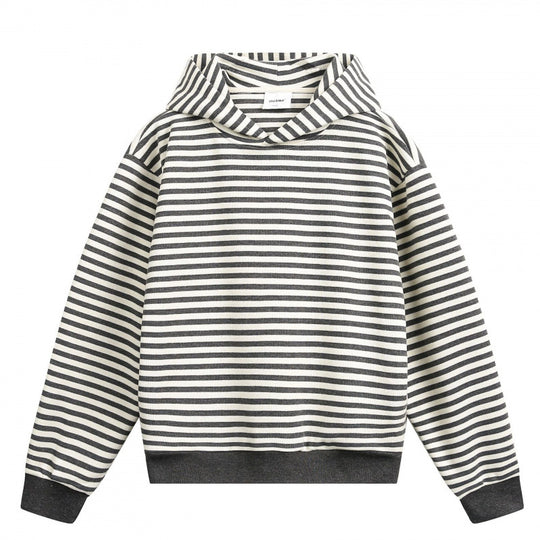 Unisex Gestreifter Oversize-Hoodie aus Baumwoll-Mix mit Rippbündchen Nord Taschen