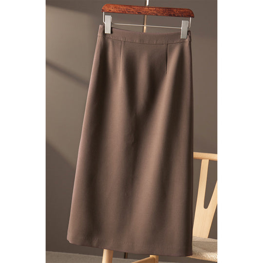 Damen Eleganter Midirock mit hoher Taille Nord Taschen