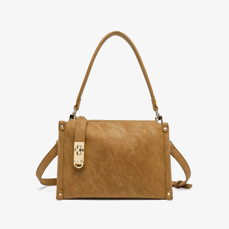Damen elegante Umhängetasche mit verstellbarem Schulterriemen und goldenen Akzenten Nord Taschen