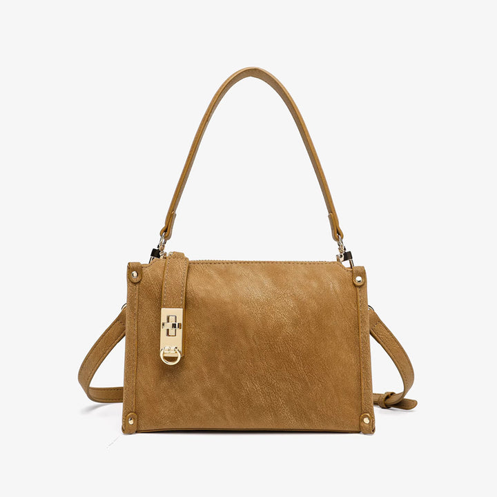 Damen elegante Umhängetasche mit verstellbarem Schulterriemen und goldenen Akzenten Nord Taschen