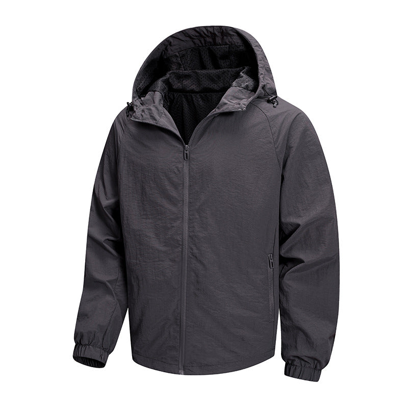 Herren Leichte Übergangsjacke mit Kapuze und atmungsaktiven Einsätzen Nord Taschen