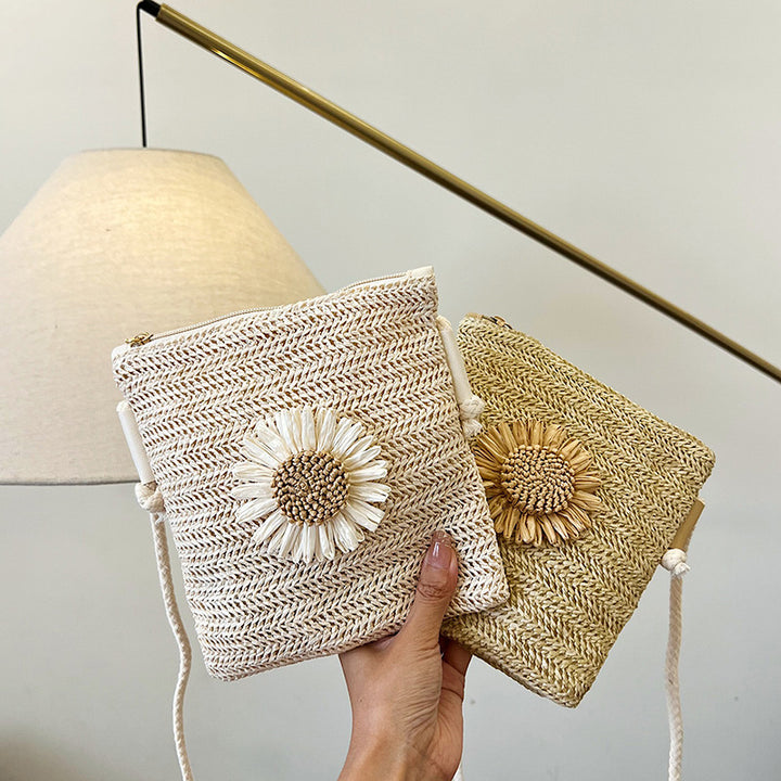 Damen handgefertigte Umhängetasche mit floralen Elementen Nord Taschen