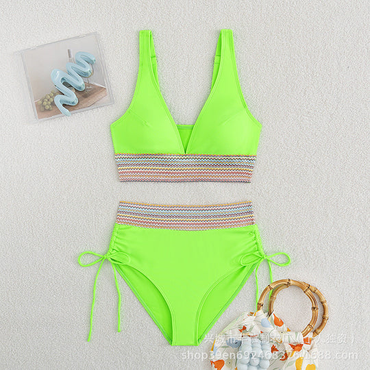 Damen Hochgeschnittener Sportbikini Nord Taschen