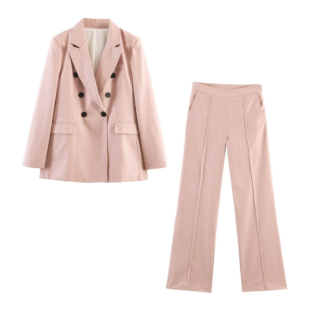 Damen Hochtaillierte Palazzo-Hose mit Bügelfalte und Eingrifftaschen Nord Taschen