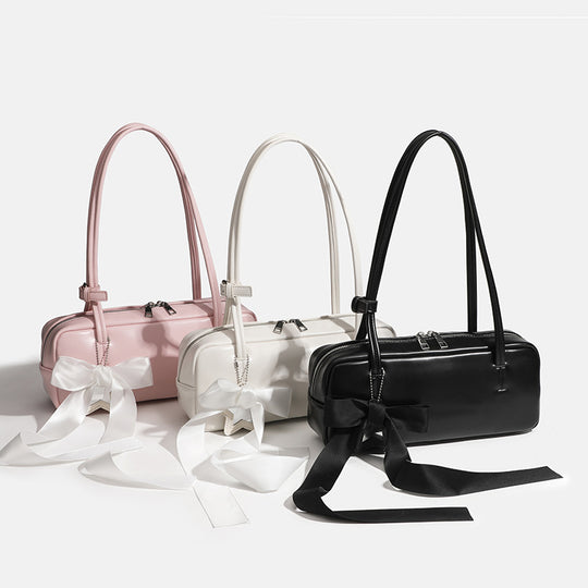 Damen Handtasche mit elegantem Schleifenakzent und praktischem Reißverschluss Nord Taschen