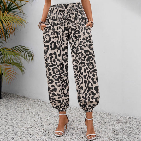 Damen weite Leopardenmuster-Hosen