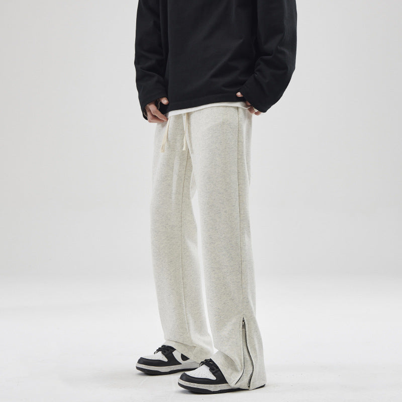 Herren weite Sweatpant mit Saum-Reißverschluss und Tunnelzug Nord Taschen
