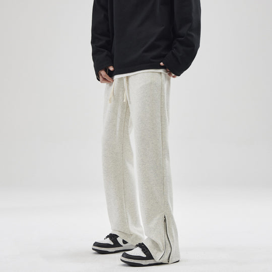 Herren weite Sweatpant mit Saum-Reißverschluss und Tunnelzug Nord Taschen