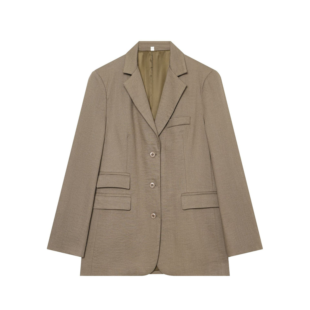 Damen Kastenblazer mit Drei‑Knopf‑Verschluss, Pattentaschen und leichter Schulterpolsterung Nord Taschen