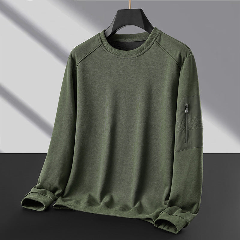 Herren Rundhals‑Sweatshirt mit Reißverschluss‑Ärmeltasche und funktionaler Jersey‑Qualität Nord Taschen