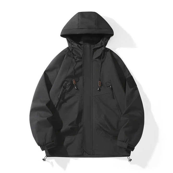 Damen technische Outdoor-Jacke mit verstellbarem Kapuzendesign und praktischen Taschen
