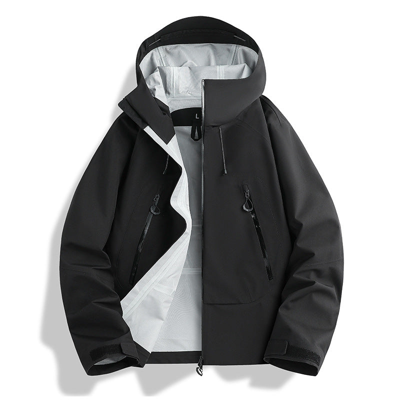 Herren wasserdichte Softshell-Jacke mit herausnehmbarer Stepp-Innenjacke Nord Taschen
