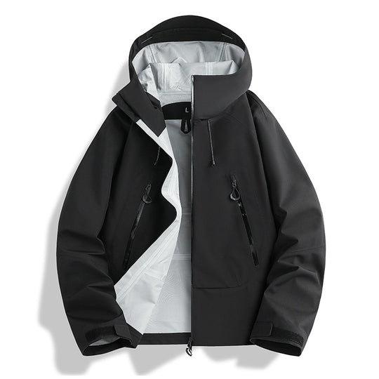 Herren wasserdichte Softshell-Jacke mit herausnehmbarer Stepp-Innenjacke Nord Taschen