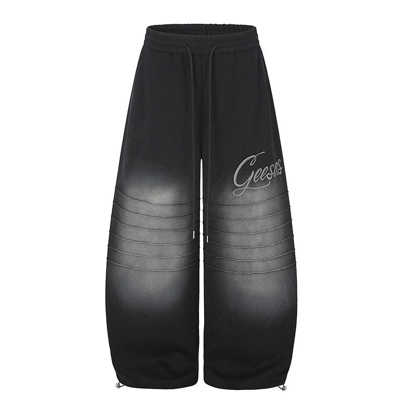 Damen Extraweite Palazzo-Sweathose mit Steppdetails, Tunnelzugbund und verstellbarem Saum Nord Taschen