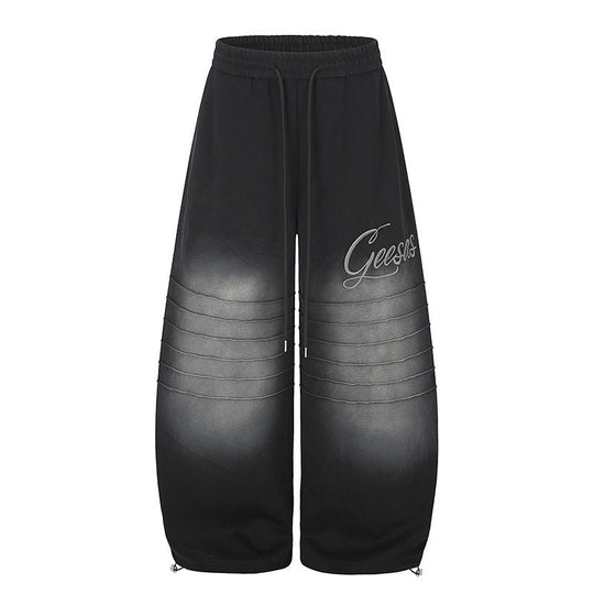 Damen Extraweite Palazzo-Sweathose mit Steppdetails, Tunnelzugbund und verstellbarem Saum Nord Taschen