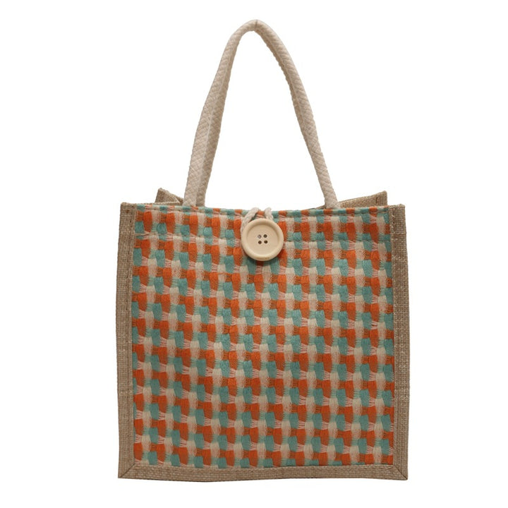 Damen Tragetasche mit geflochtenem Design und dekorativen Griffen Nord Taschen