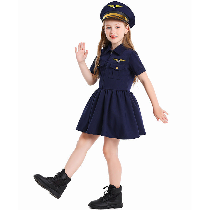 Mädchen Pilotinnenkleid mit schickem Schnitt und detailreichem Zubehör Nord Taschen