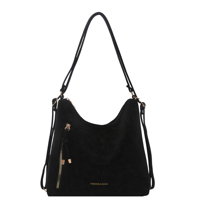 Damen Hobo-Tasche aus hochwertigem Kunstleder mit dekorativen Reißverschlussdetails Nord Taschen