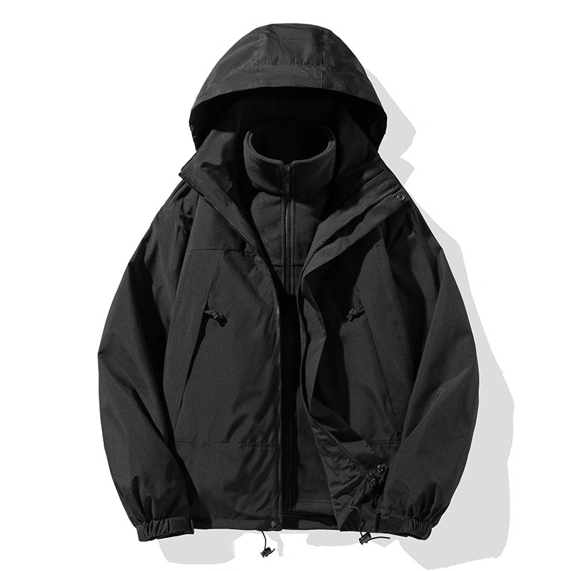 Herren Zweiteiliges Softshell-Set mit abnehmbarem Fleece‑Innenlayer und verstellbarer Kapuze Nord Taschen