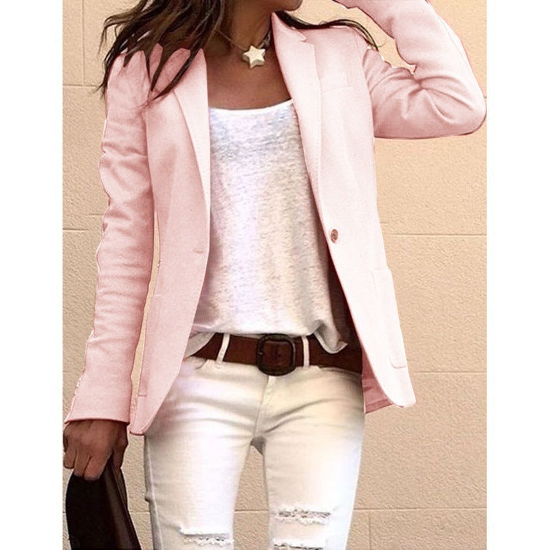 Damen Taillierter Ein-Knopf-Blazer mit aufgesetzten Taschen Nord Taschen