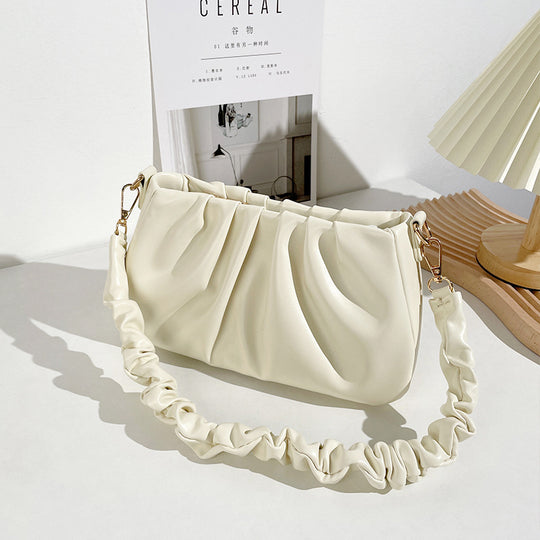Damen Hobo-Tasche mit gerafftem Design und elegantem Kettenriemen Nord Taschen