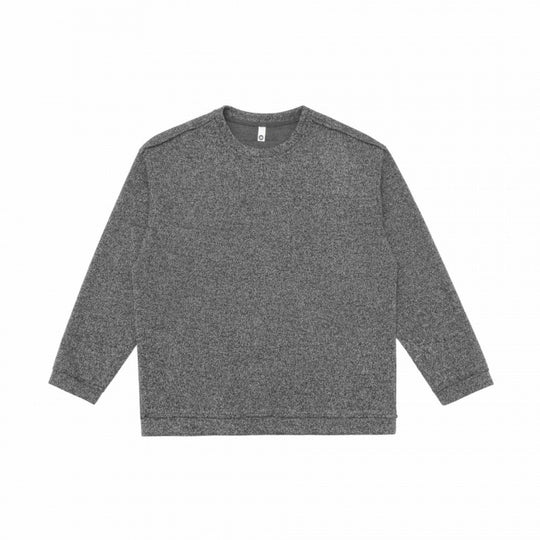 Unisex Oversize melierter Strickpullover im Boxy‑Cut mit Rundhals Nord Taschen