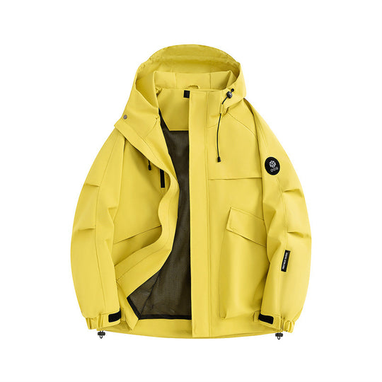 Herren Technische Softshell-Utilityjacke mit Kapuze, Mesh-Futter & Multifunktionstaschen Nord Taschen